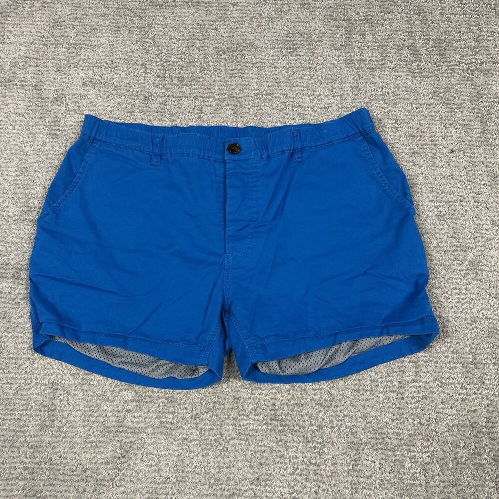 Woof Commando Shorts Mens XL Blue Mesh Lined Freeball Chino 4” Inseam Pockets